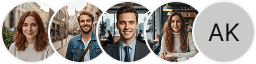 Plusieurs avatars de profils d'investisseurs dans le bloc d'avis de trading Dune Patrimoire